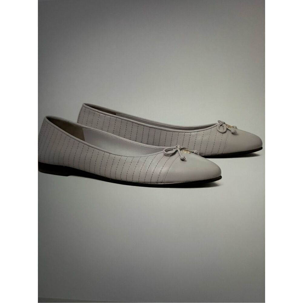 NWT Tory Burch Cap-Toe Quilted Ballet Flats